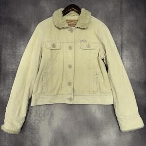 Aeropostale Y2K Corduroy Lined Jacket Women Size Large Button‎ Front